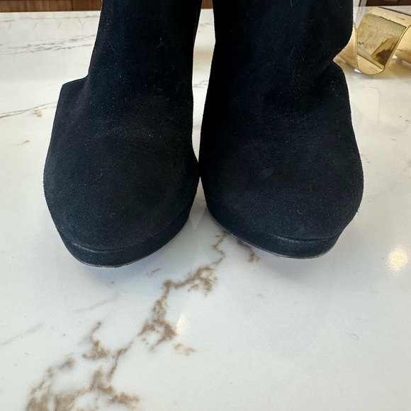 Prada Calzature Donna Camoscio Chic Nero Heels 36 1/2 GUC - Picture 4 of 8